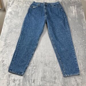 Vintage Lee High Waisted Mom Jeans Medium Wash Tapered Leg Denim 30x28 USA Made